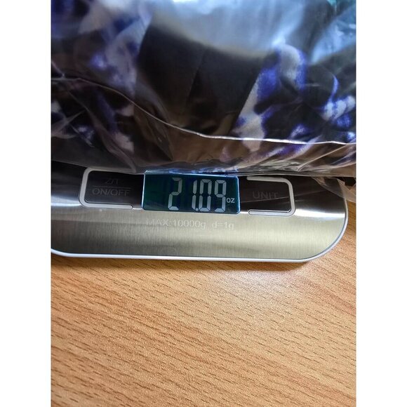 Catherines Maxi Dress 4X Blue Stretch Popover Sleeveless Black Trim Comfort Slit - Picture 9 of 13